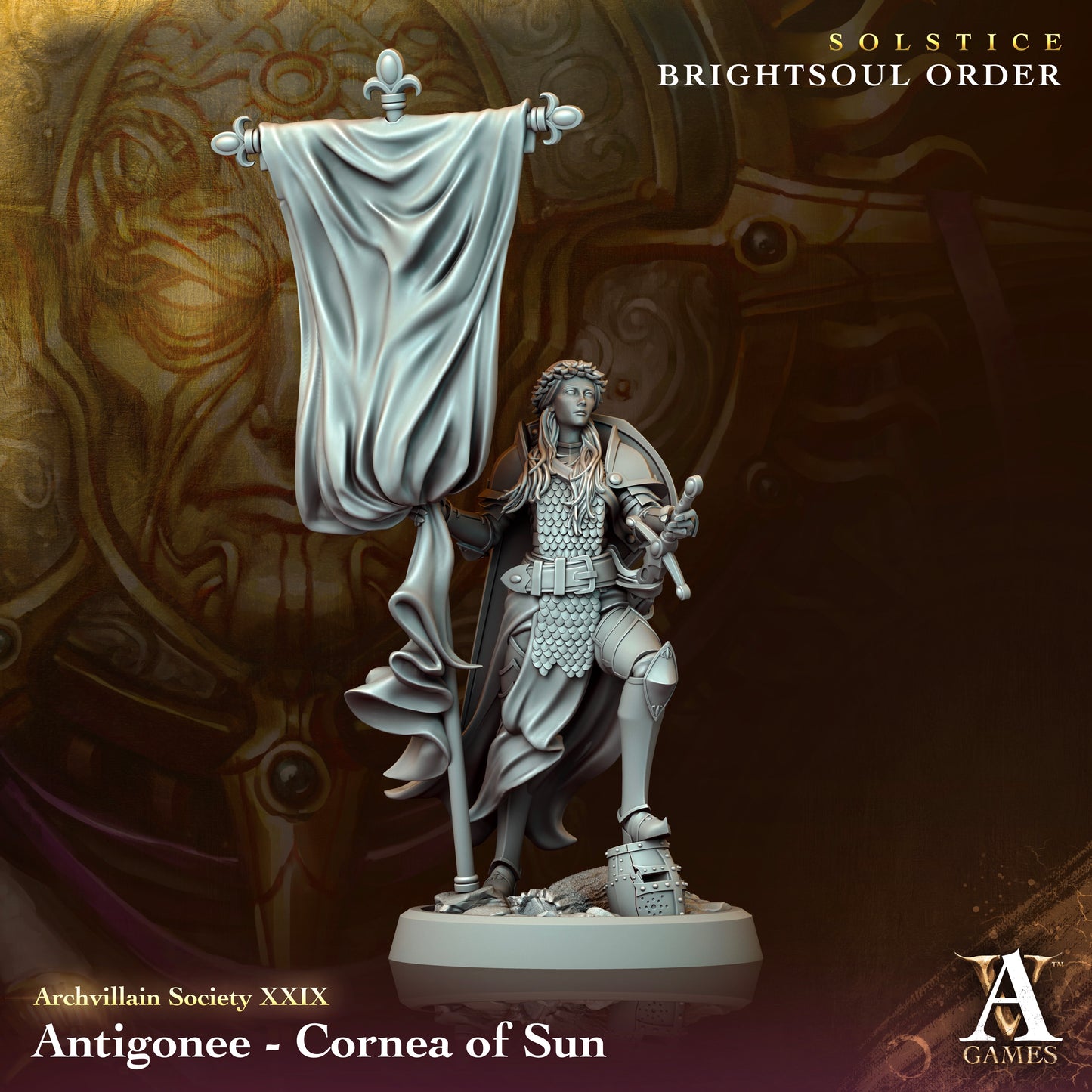 Archvillain Games - Antigonee Paladin of Sun Archvillain Society Vol. 29 Solstice - Brightsoul Order 2023 November