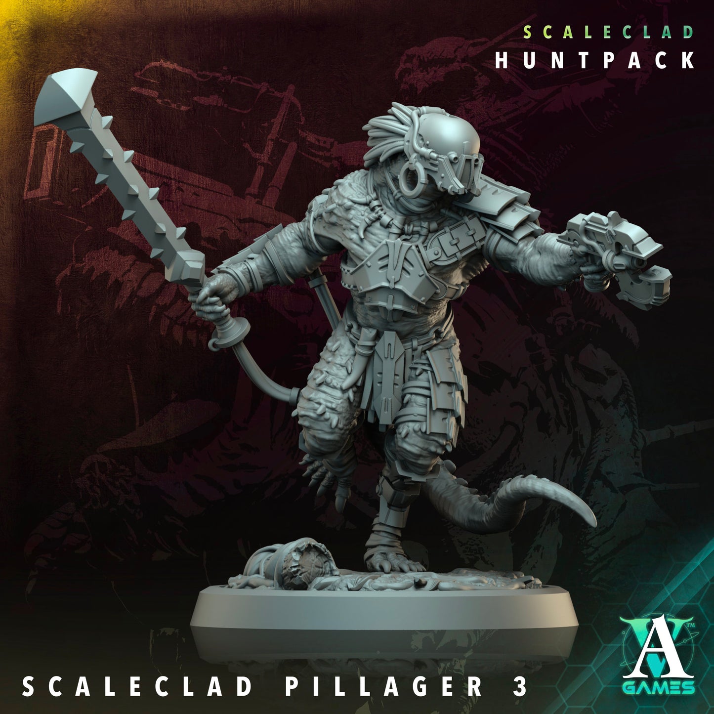 Archvillain Games Sci‐Fi - Scaleclad Pillager 3 - Scaleclad Huntpack 2024 December