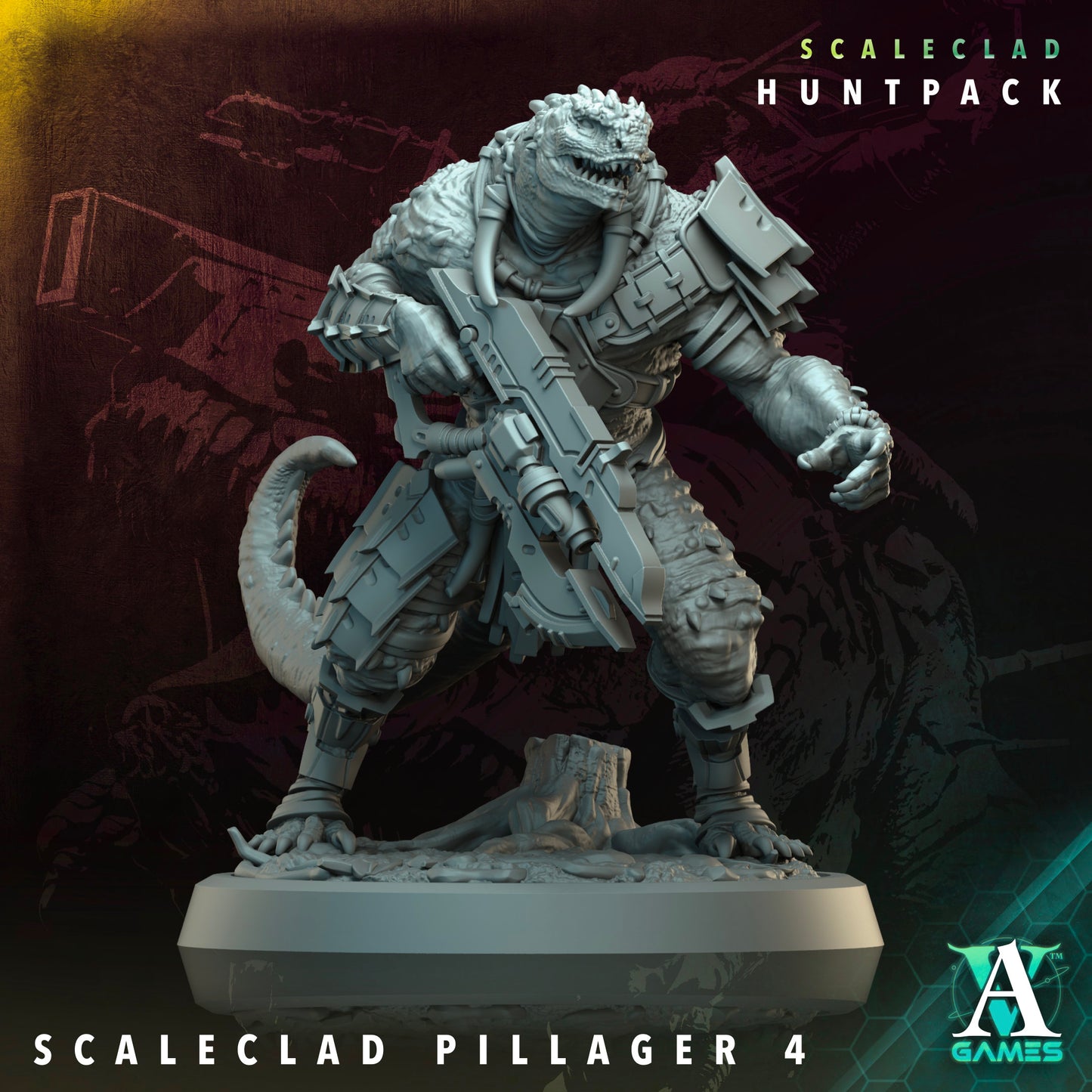 Archvillain Games Sci‐Fi - Scaleclad Pillager 4 - Scaleclad Huntpack 2024 December