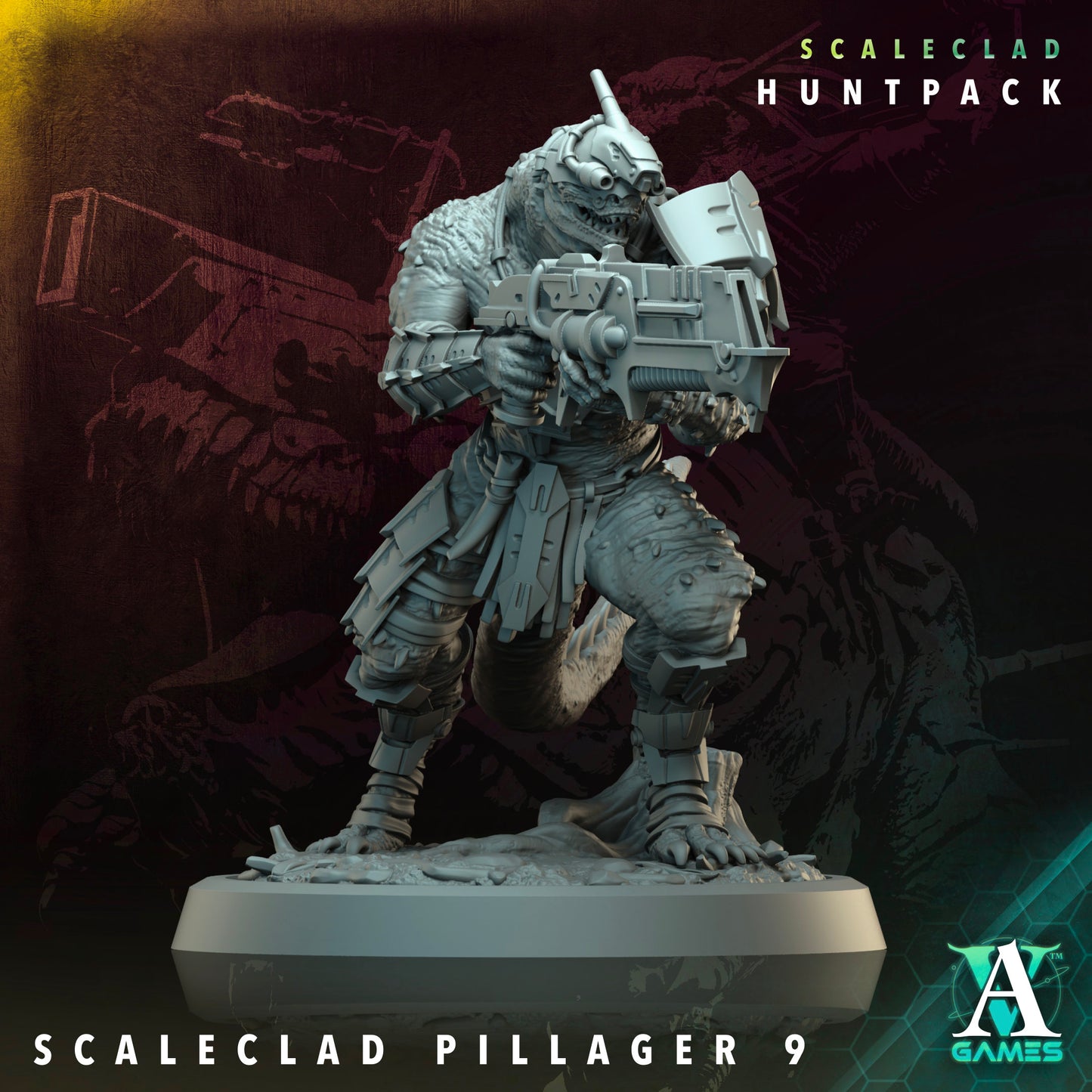 Archvillain Games Sci‐Fi - Scaleclad Pillager 9 - Scaleclad Huntpack 2024 December