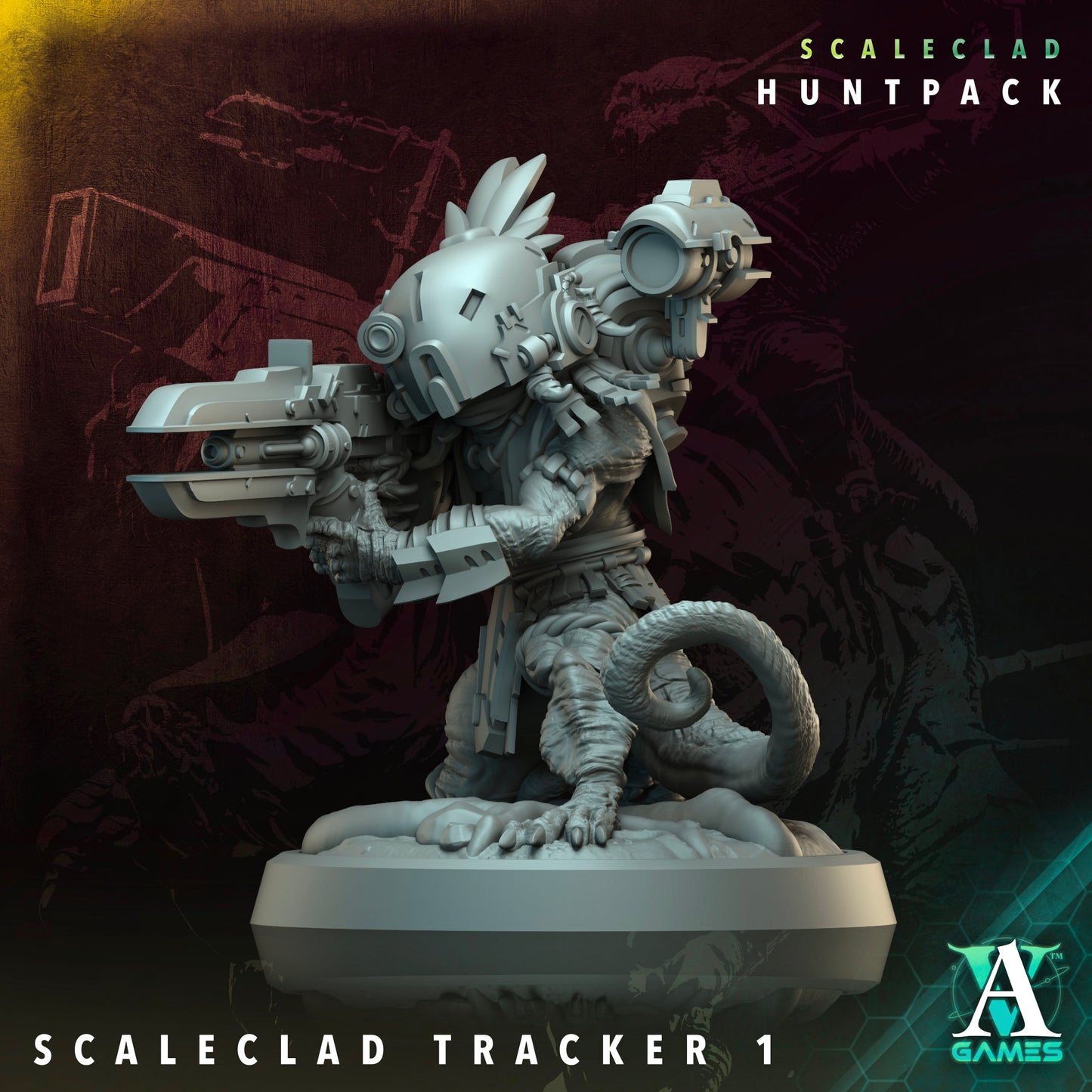 Archvillain Games Sci‐Fi - Scaleclad Tracker 1 - Scaleclad Huntpack 2024 December