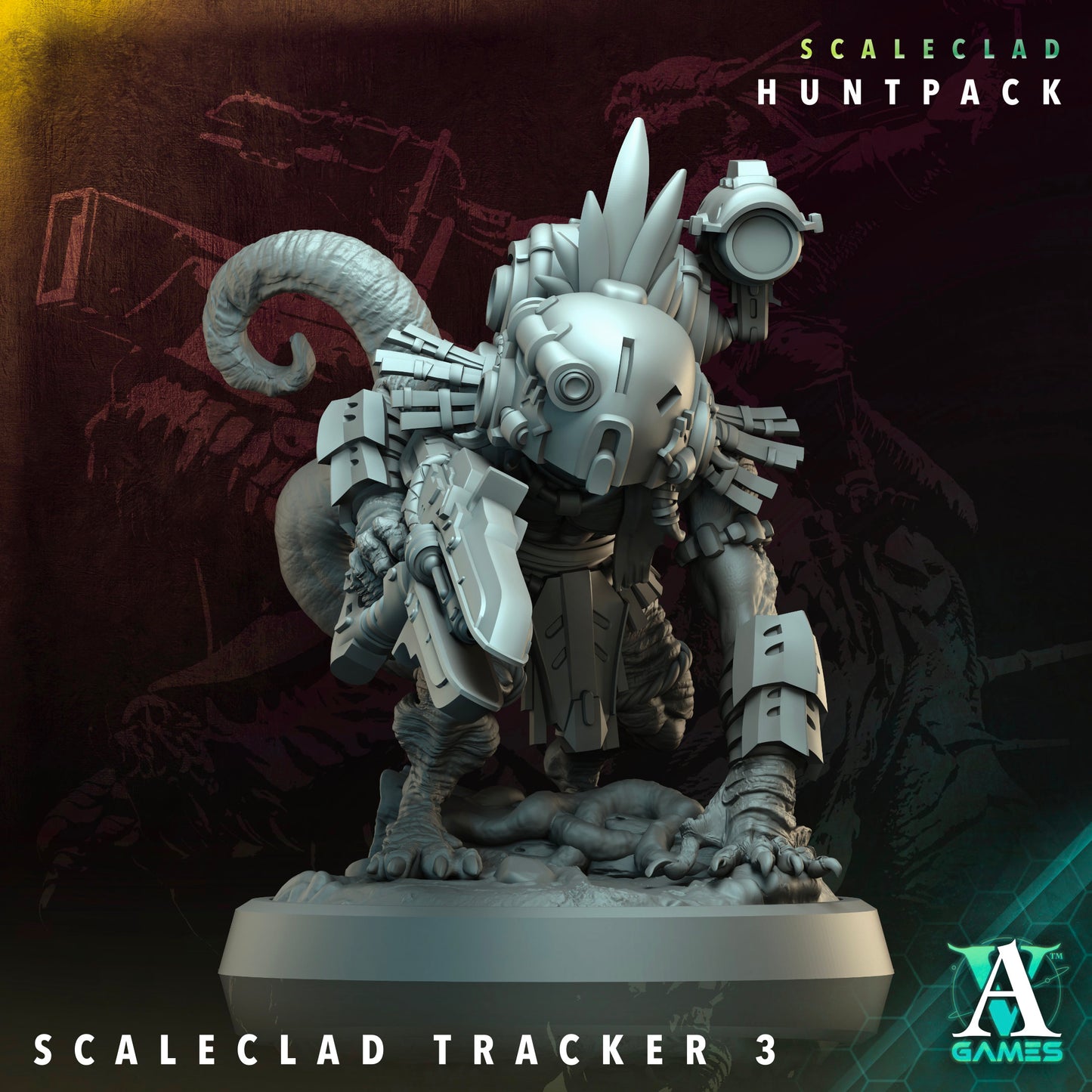 Archvillain Games Sci‐Fi - Scaleclad Tracker 3 - Scaleclad Huntpack 2024 December