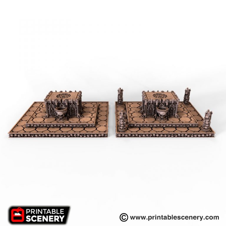 Printable Scenery - Sacrificial Altar - Demons Terrain