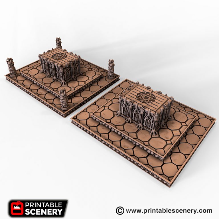 Printable Scenery - Sacrificial Altar - Demons Terrain