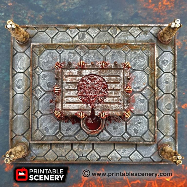 Printable Scenery - Sacrificial Altar - Demons Terrain