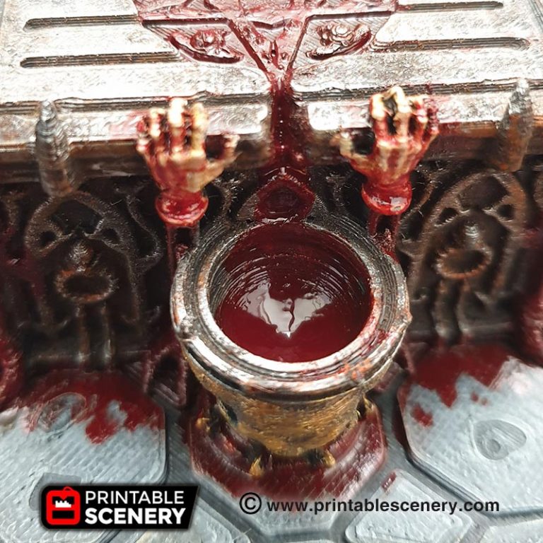 Printable Scenery - Sacrificial Altar - Demons Terrain