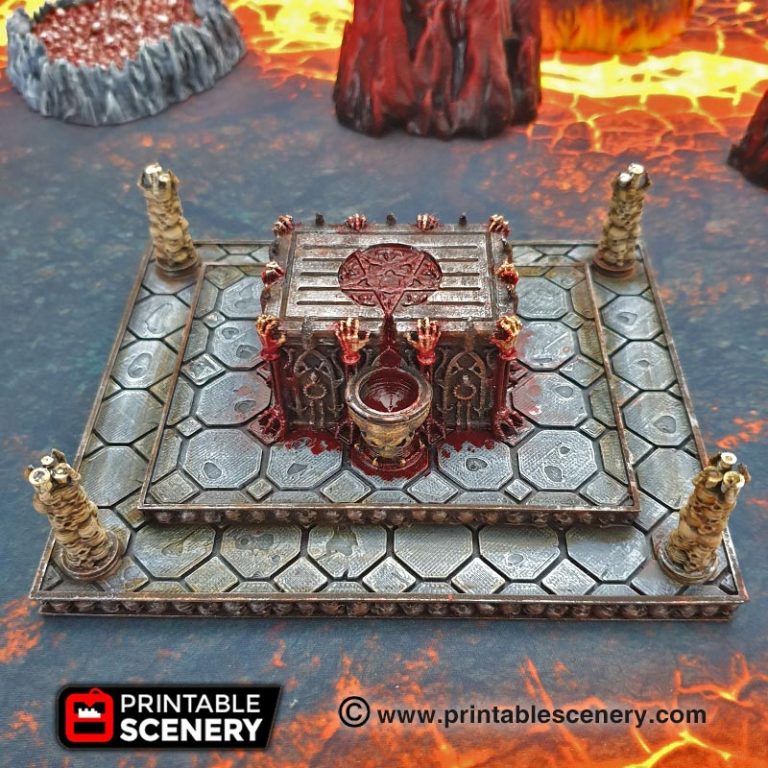 Printable Scenery - Sacrificial Altar - Demons Terrain