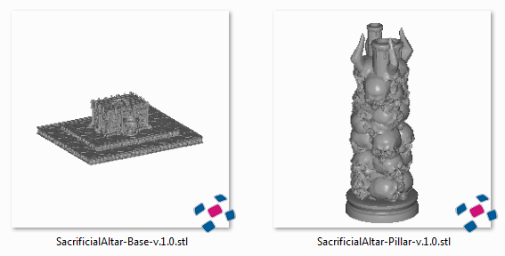 Printable Scenery - Sacrificial Altar - Demons Terrain
