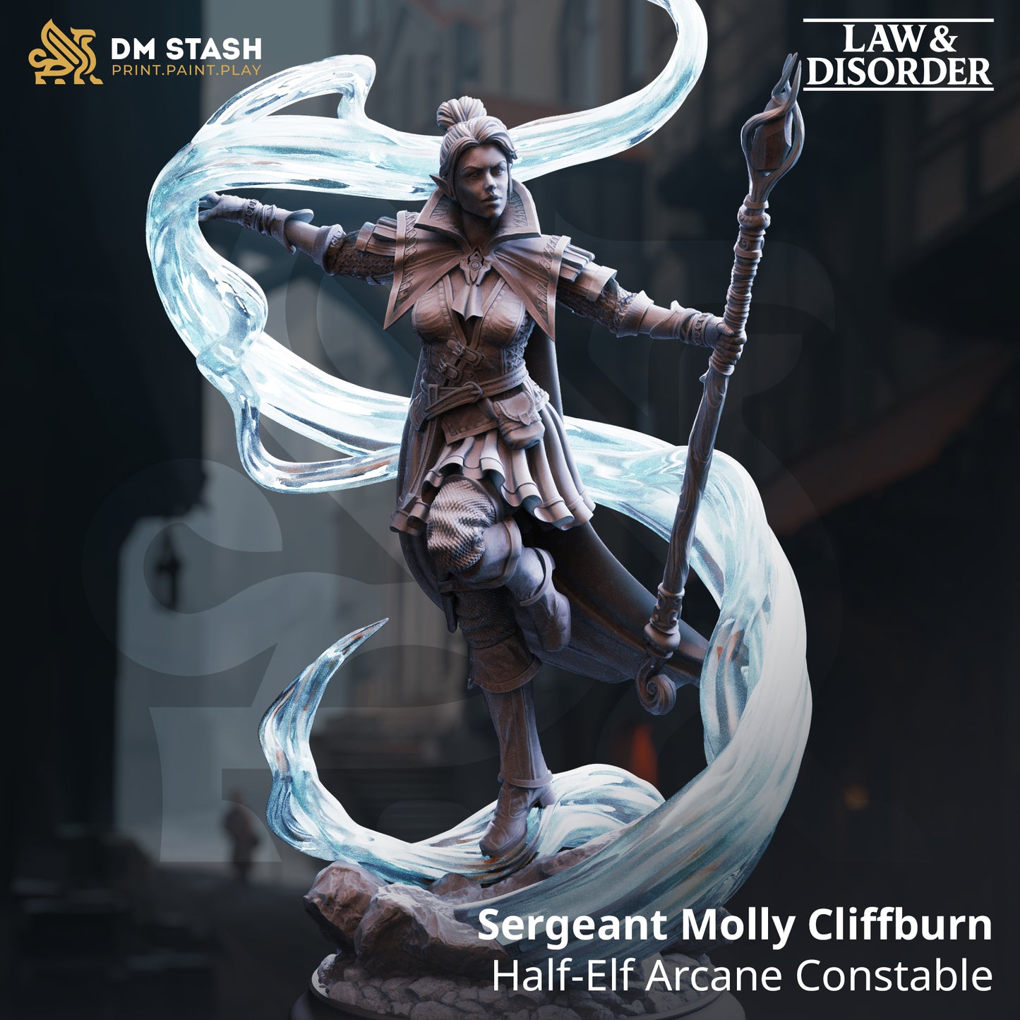 DM Stash - Sergeant Molly Cliffburn, Half-Elf Arcane Constable - Law & Disorder 2025 December