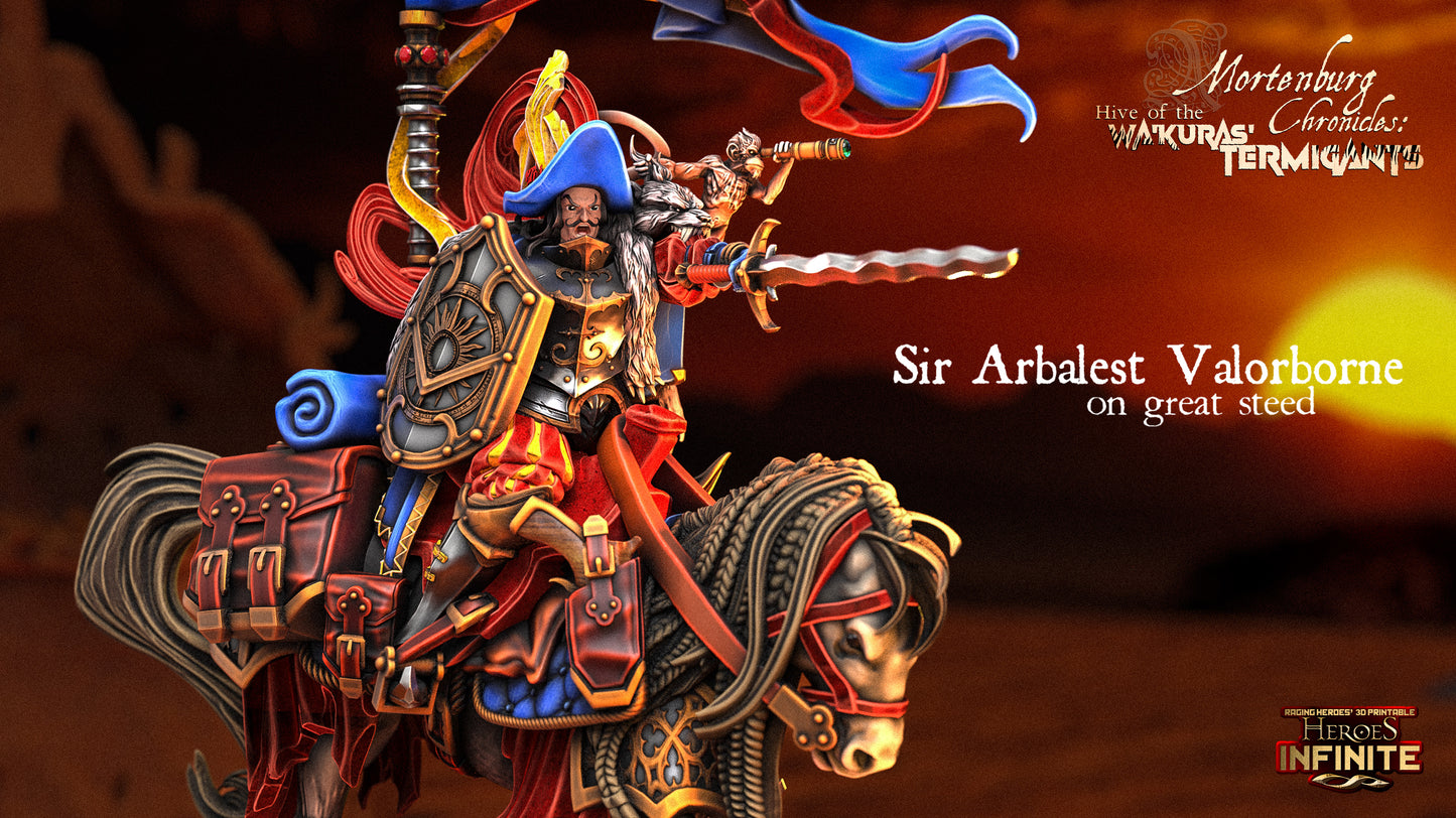 Heroes Infinite Raging Heores - Sir Arbalest on Great Steed - 2024 Mortenburg Chronicles - Hive of the Wa´Kura Termigants #56