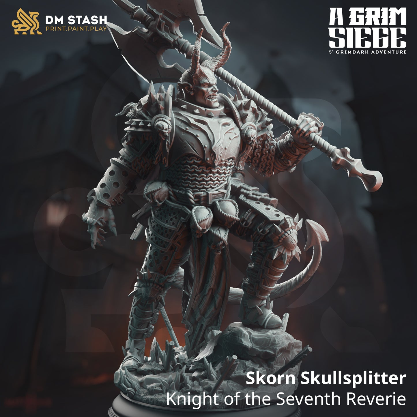 DM Stash - Skorn Skullsplitter, Knight of the Seventh Reverie - A Grim Siege 2025 April