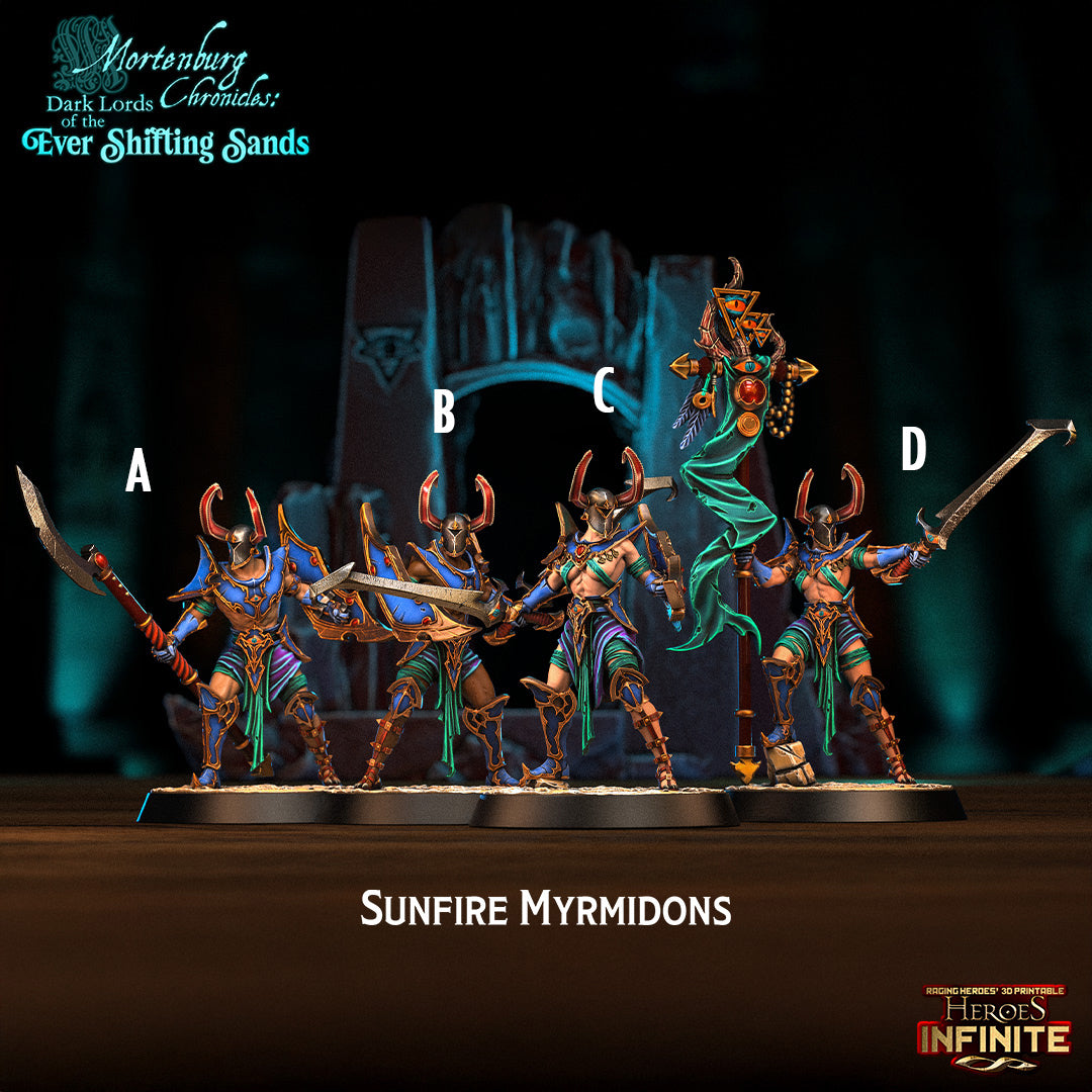 Heroes Infinite Raging Heores - Sunfire Myrmidons, Tzeentch Disciples - Mortenburg Chronicles 2025 April