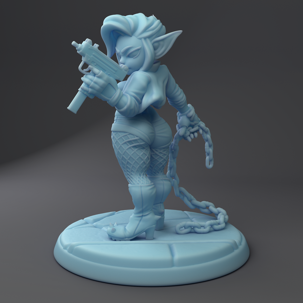 Twin Goddess Miniatures - Riff, Goblin Biker - 2022 January Release