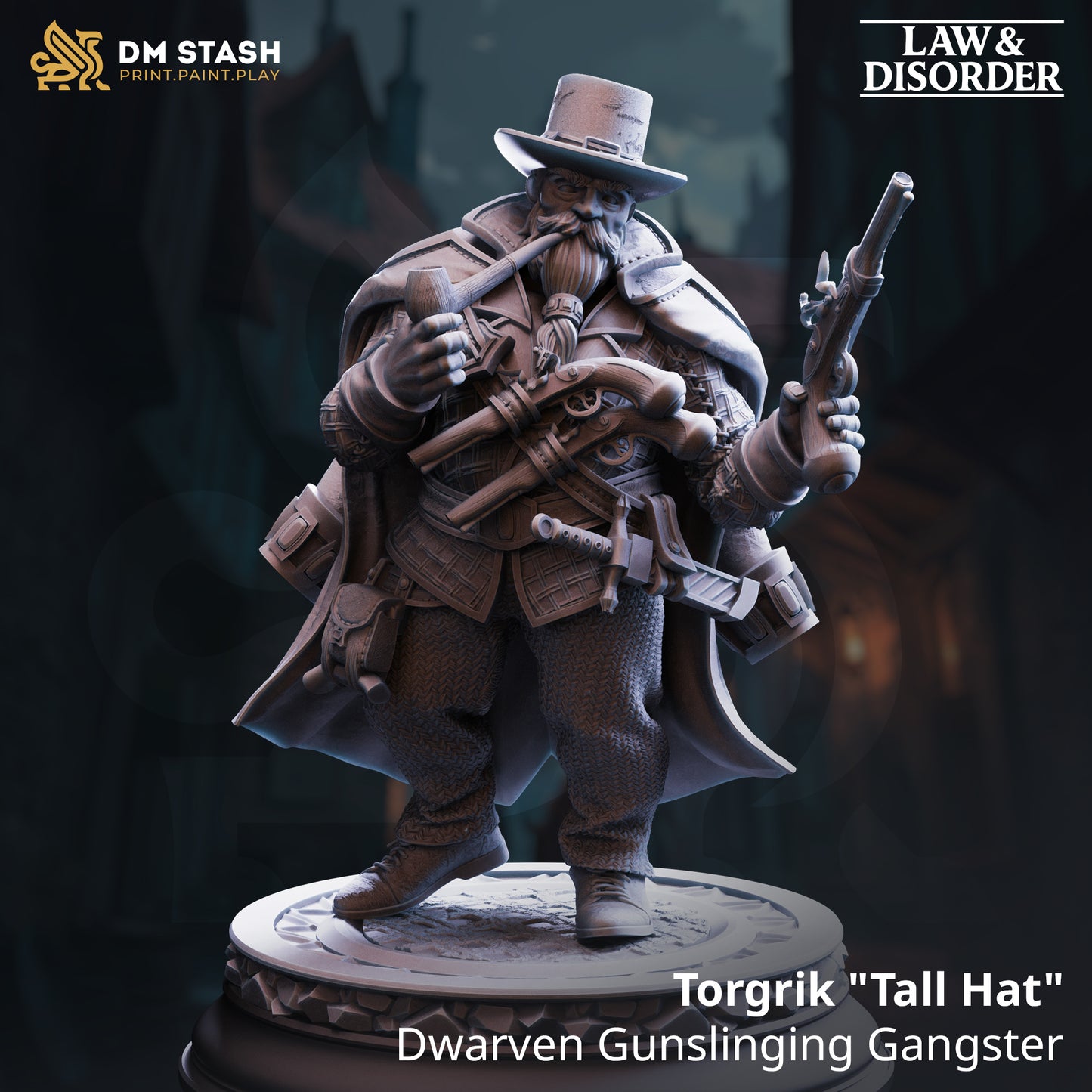 DM Stash - Torgrik Tall Hat, Dwarven Gunslinging Gangster - Law & Disorder 2025 December