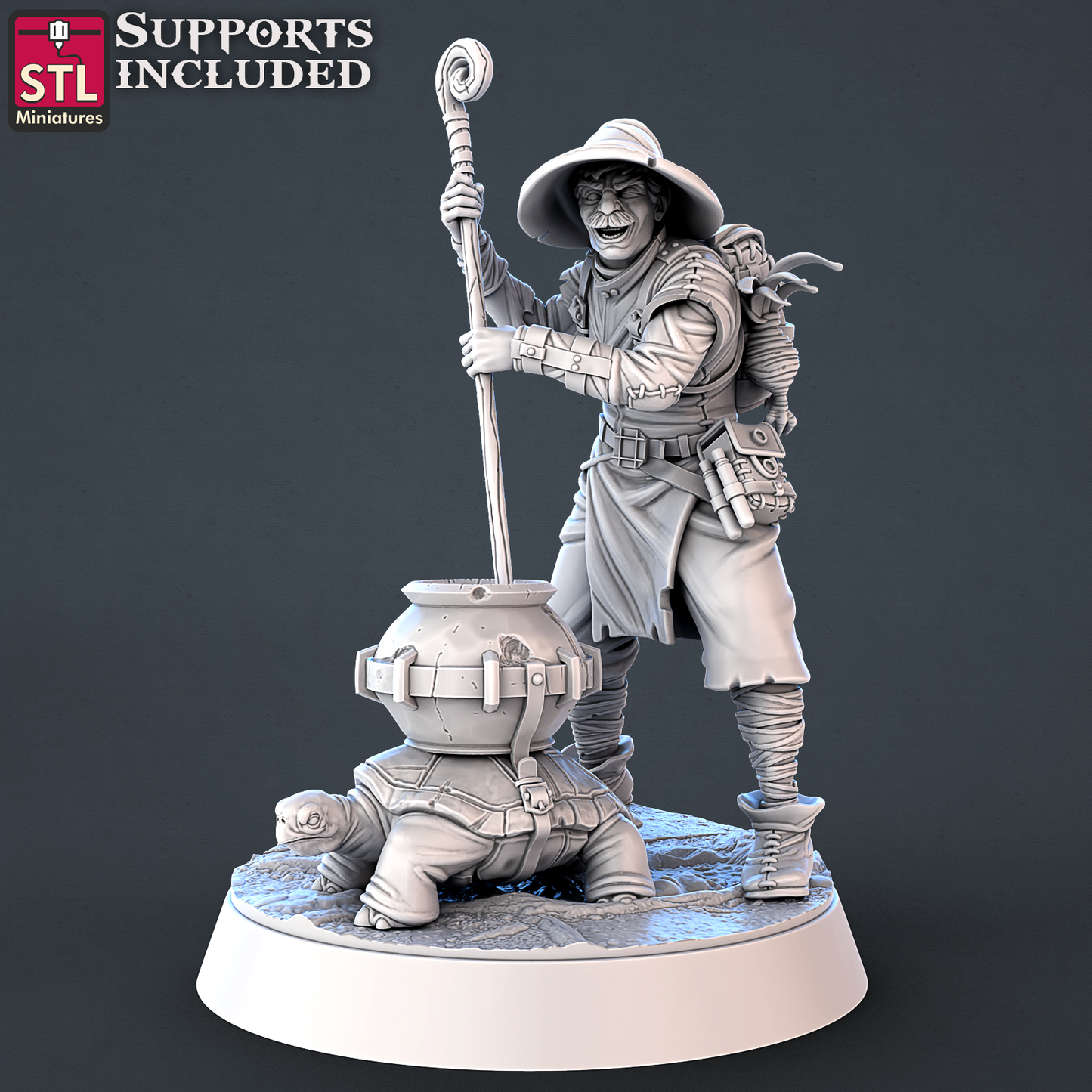 STL Miniatures - Male Toxic Vendor - Skeletons & Toxic Vendors 2023 January
