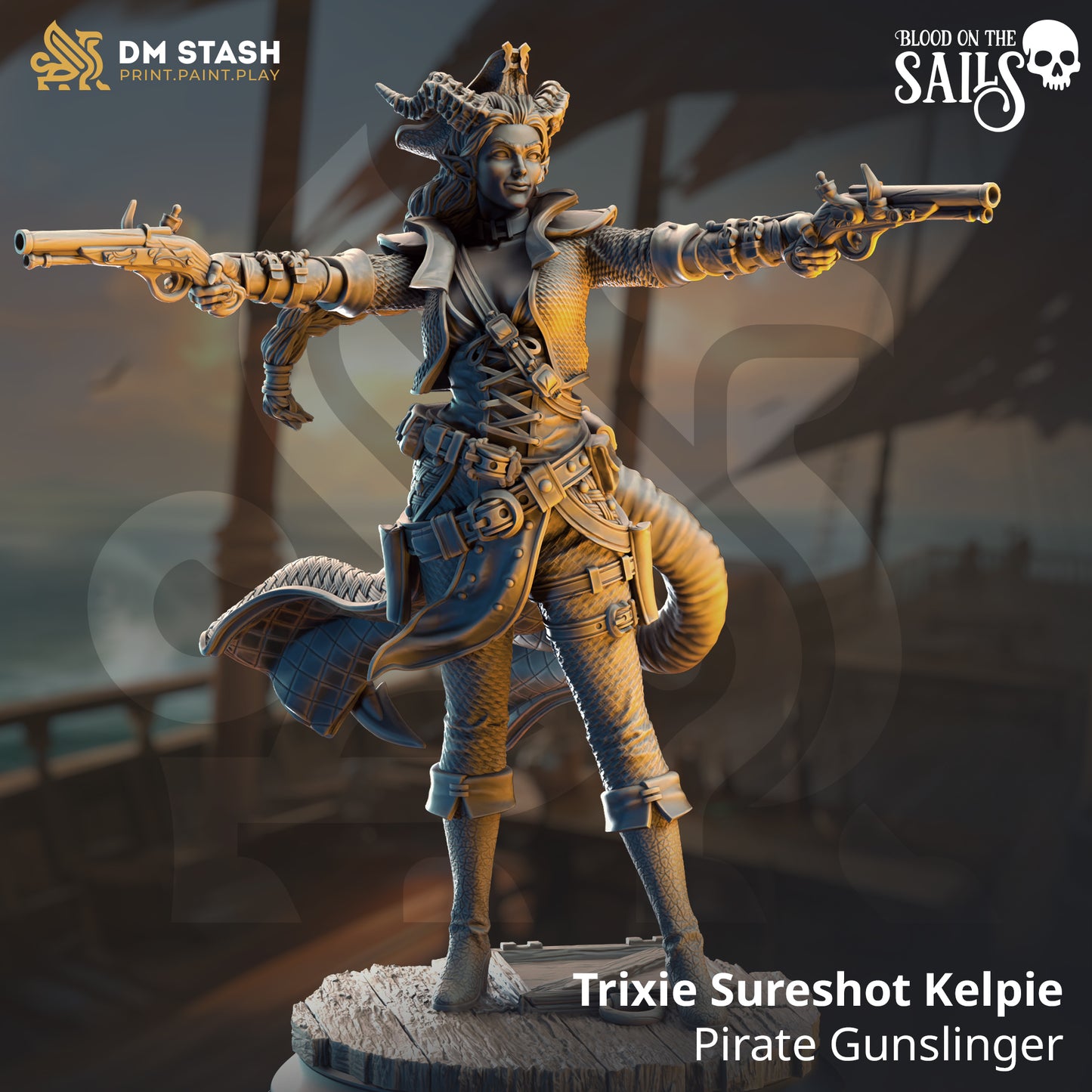 DM Stash - Trixie Sureshot Kelpie, Pirate Gunslinger - Blood on the Sails 2025 July