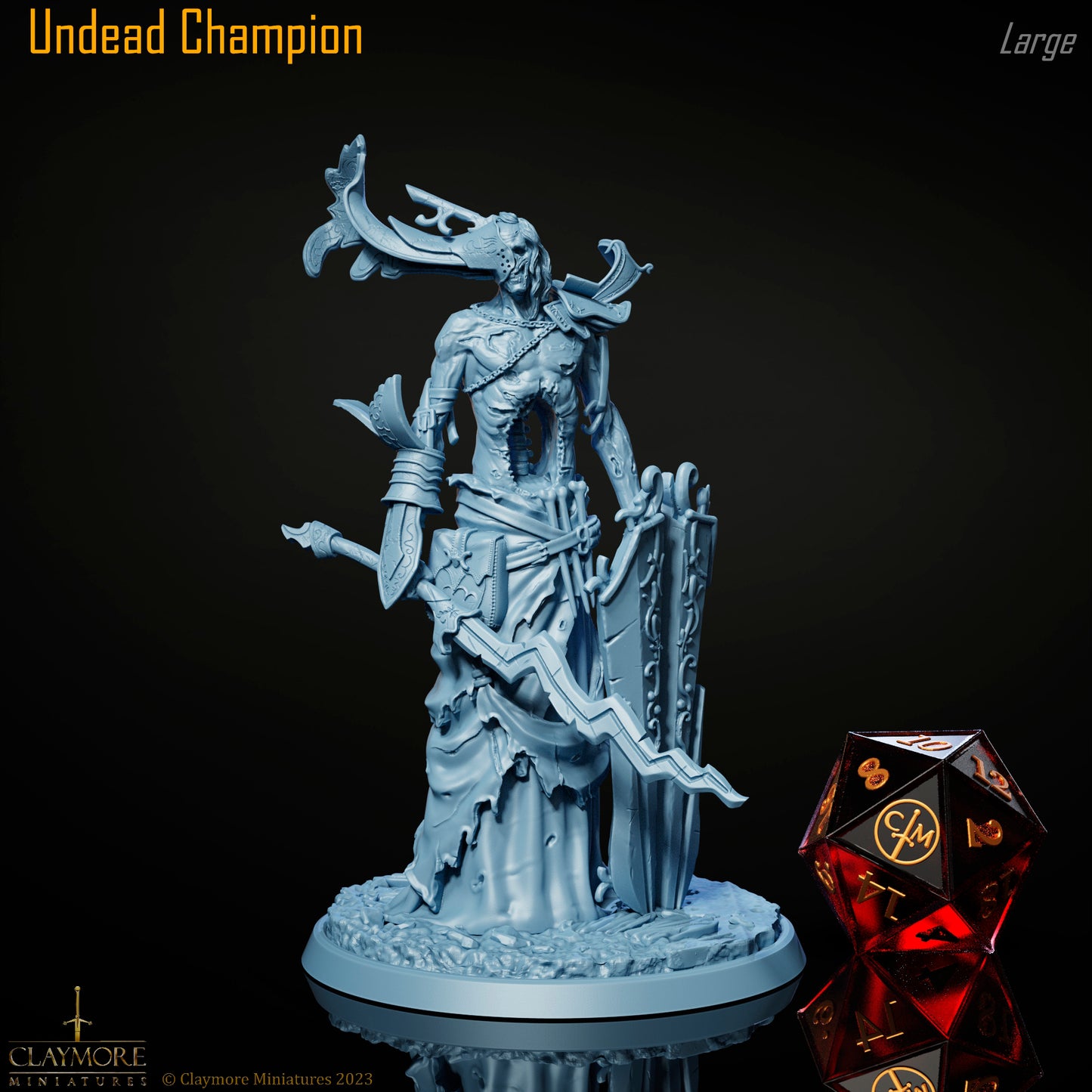 Claymore Miniatures - Undead Champion (Large)