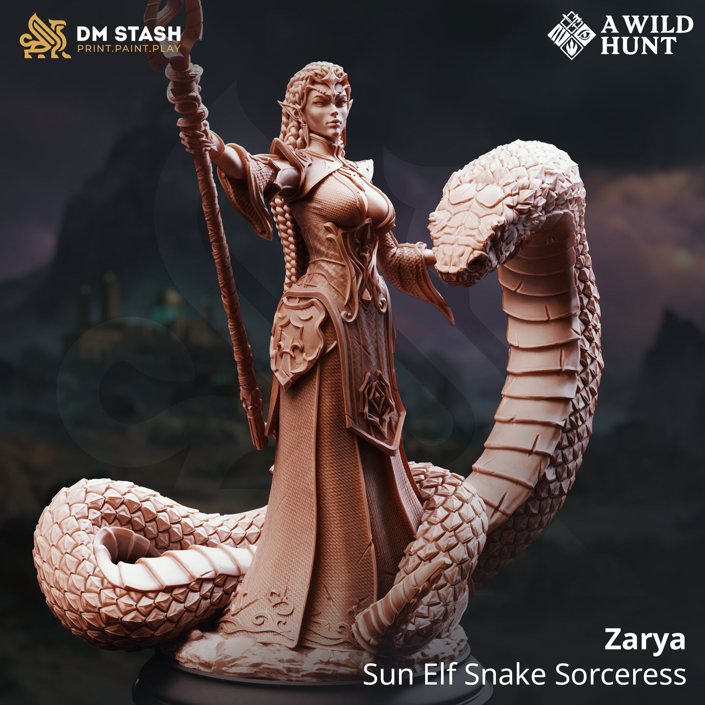 DM Stash - Zarya, Sun Elf Snake Sorceress - A Wild Hunt 2025 November