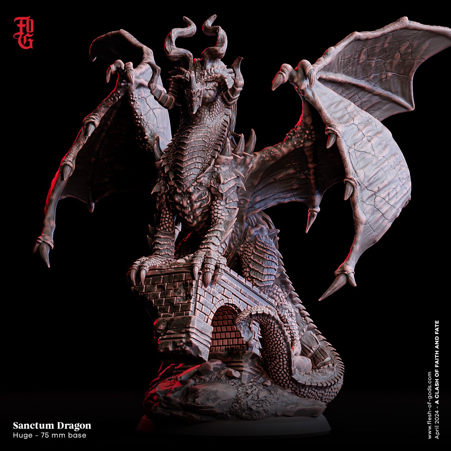 Flesh Of Gods - Sanctum Dragon - A Clash Of Faith Anf Fate 2024 April Release 140mm