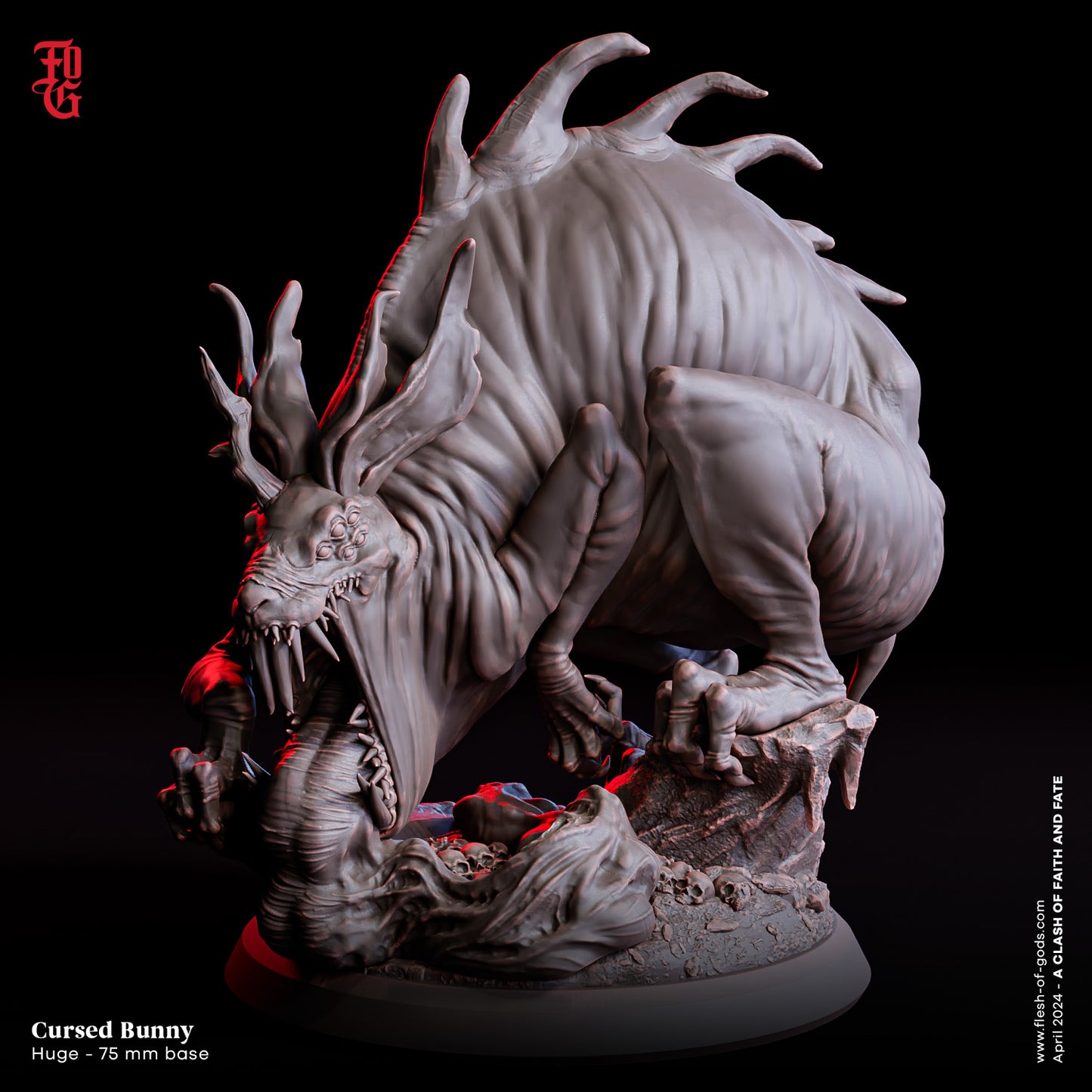 Flesh Of Gods - Cursed Bunny - A Clash Of Faith Anf Fate - 2024- April Release (Huge 75mm)