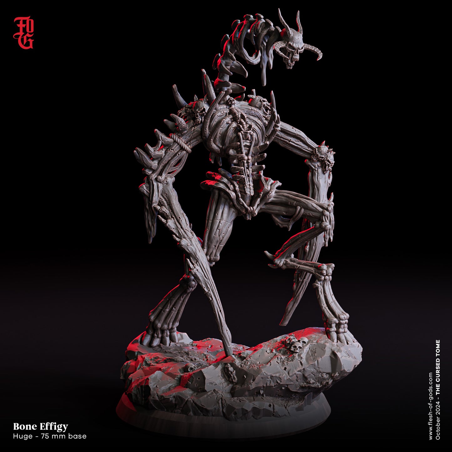 Flesh Of Gods - Bone Effigy - The Cursed Tome - 2024- October Release (Huge 100mm)