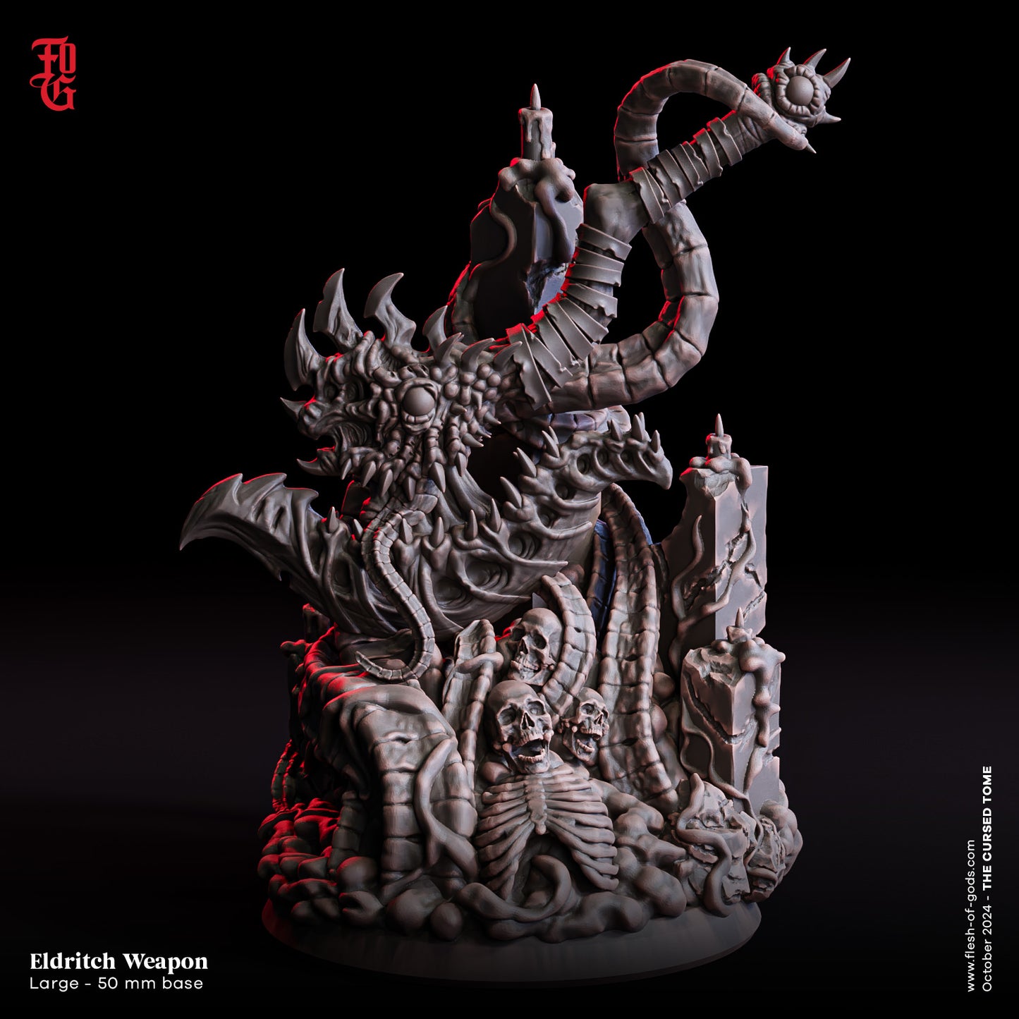 Flesh Of Gods - Eldricht Weapon - The Cursed Tome - 2024- October Release (Large 50mm)