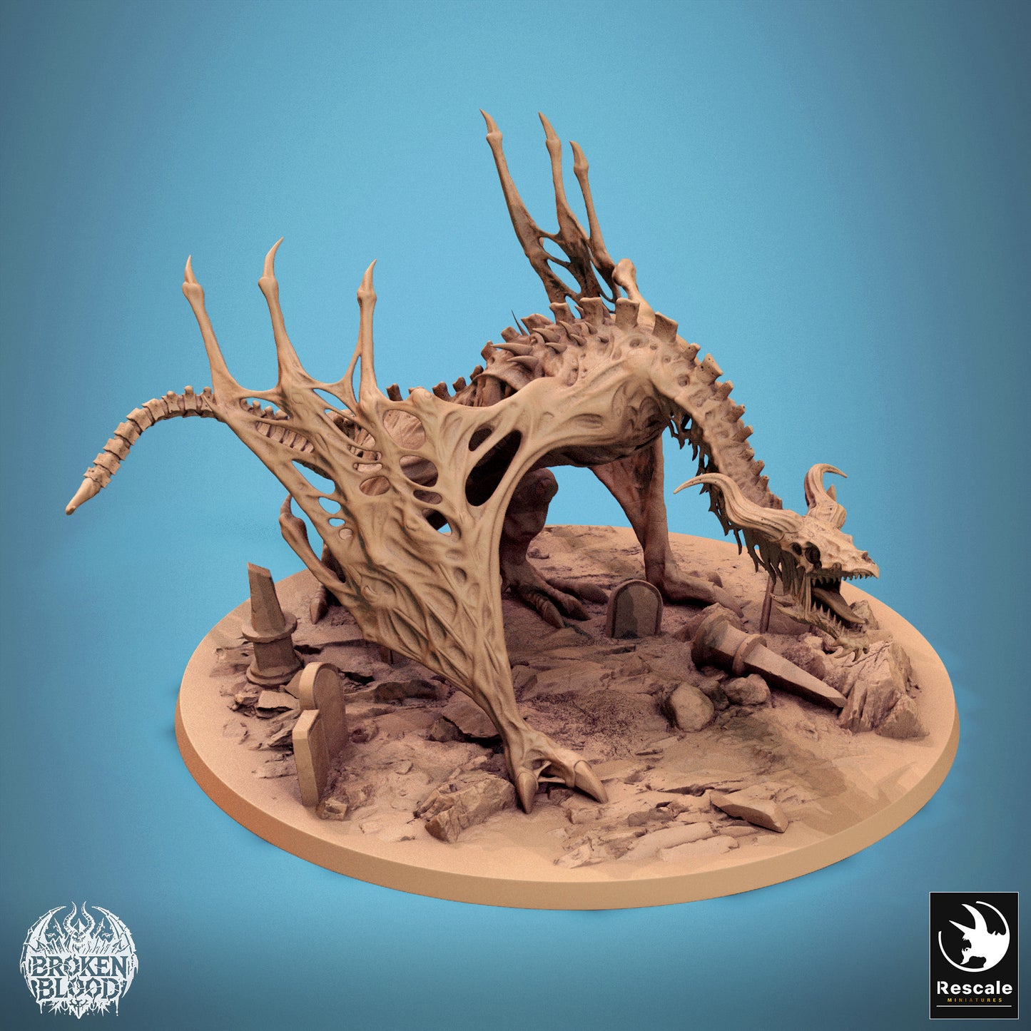 Rescale Miniatures (Lord of the Print) - Bann Wyvern (Huge) - Broken Blood 2024 November