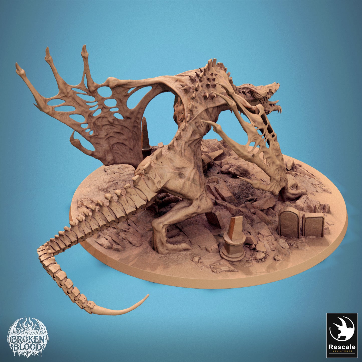 Rescale Miniatures (Lord of the Print) - Bann Wyvern (Huge) - Broken Blood 2024 November