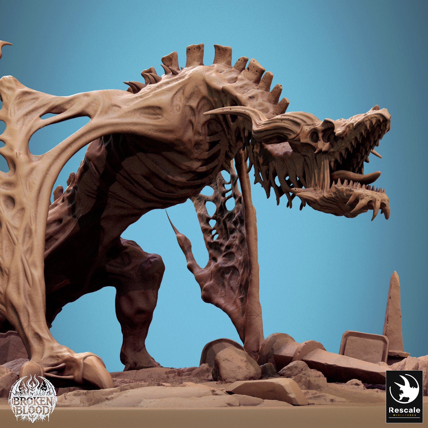 Rescale Miniatures (Lord of the Print) - Bann Wyvern (Huge) - Broken Blood 2024 November