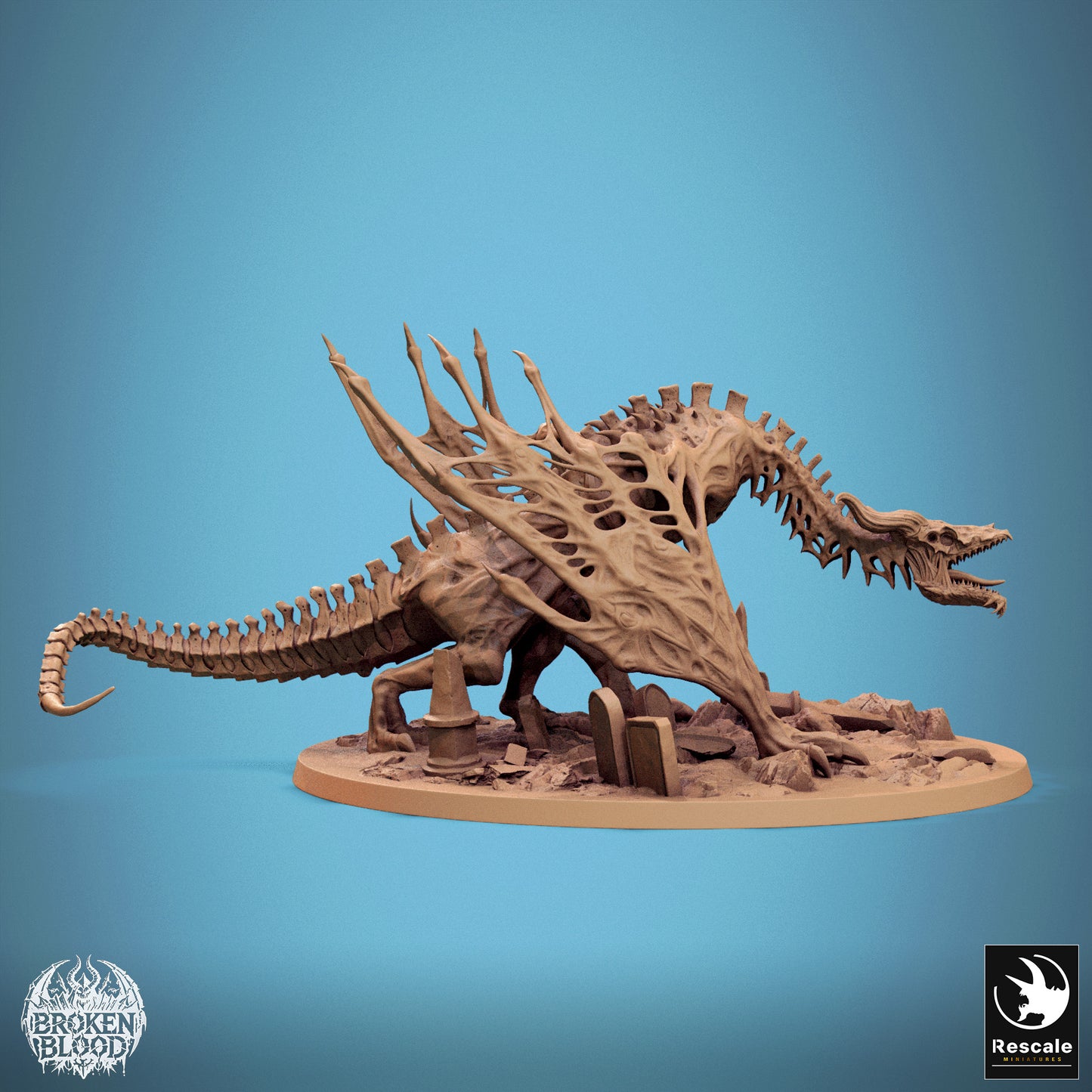 Rescale Miniatures (Lord of the Print) - Bann Wyvern (Huge) - Broken Blood 2024 November