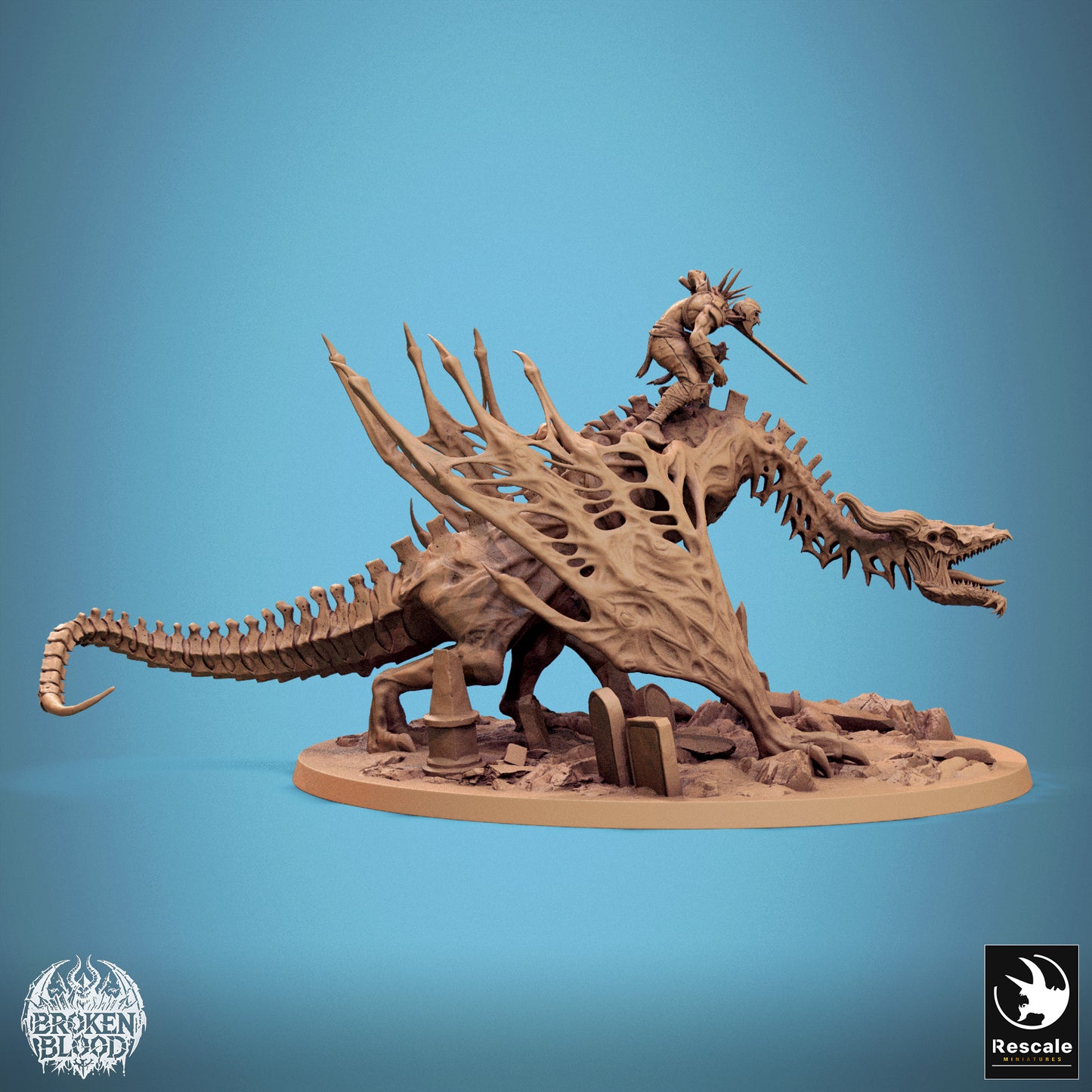 Rescale Miniatures (Lord of the Print) - Bann Wyvern (Huge) - Broken Blood 2024 November