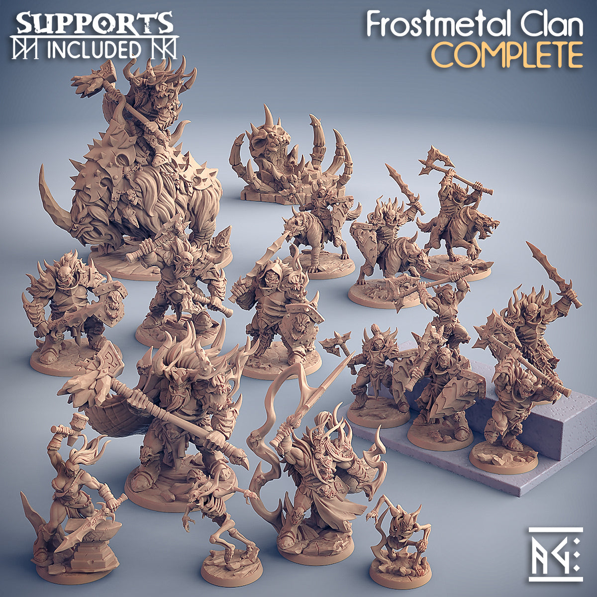 Artisan Guild - Frostmetal Clan Orcs 2021 January Release 35mm