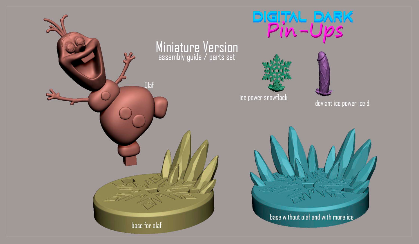 Digital Dark Pin Ups - Elsa, Frozen