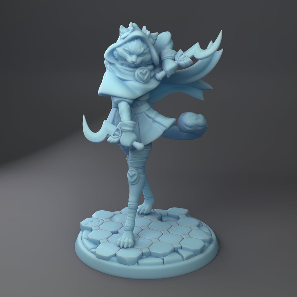 Twin Goddess Miniatures - Sailor Karpri, Tabaxi Magical Girl - 2022 May