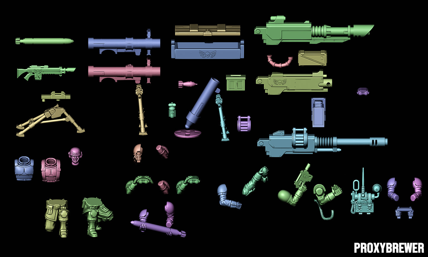 Proxybrew - Heavy Weapon Squad, Astra Militarum ,Warhammer 40K