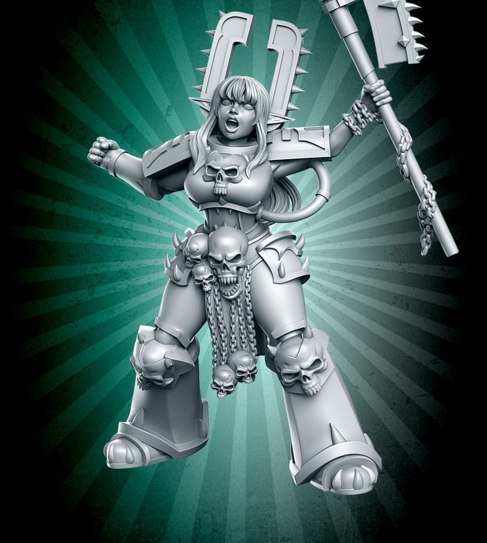 RN Estudio - Kharen Khorne Girl - Warhammer 40k