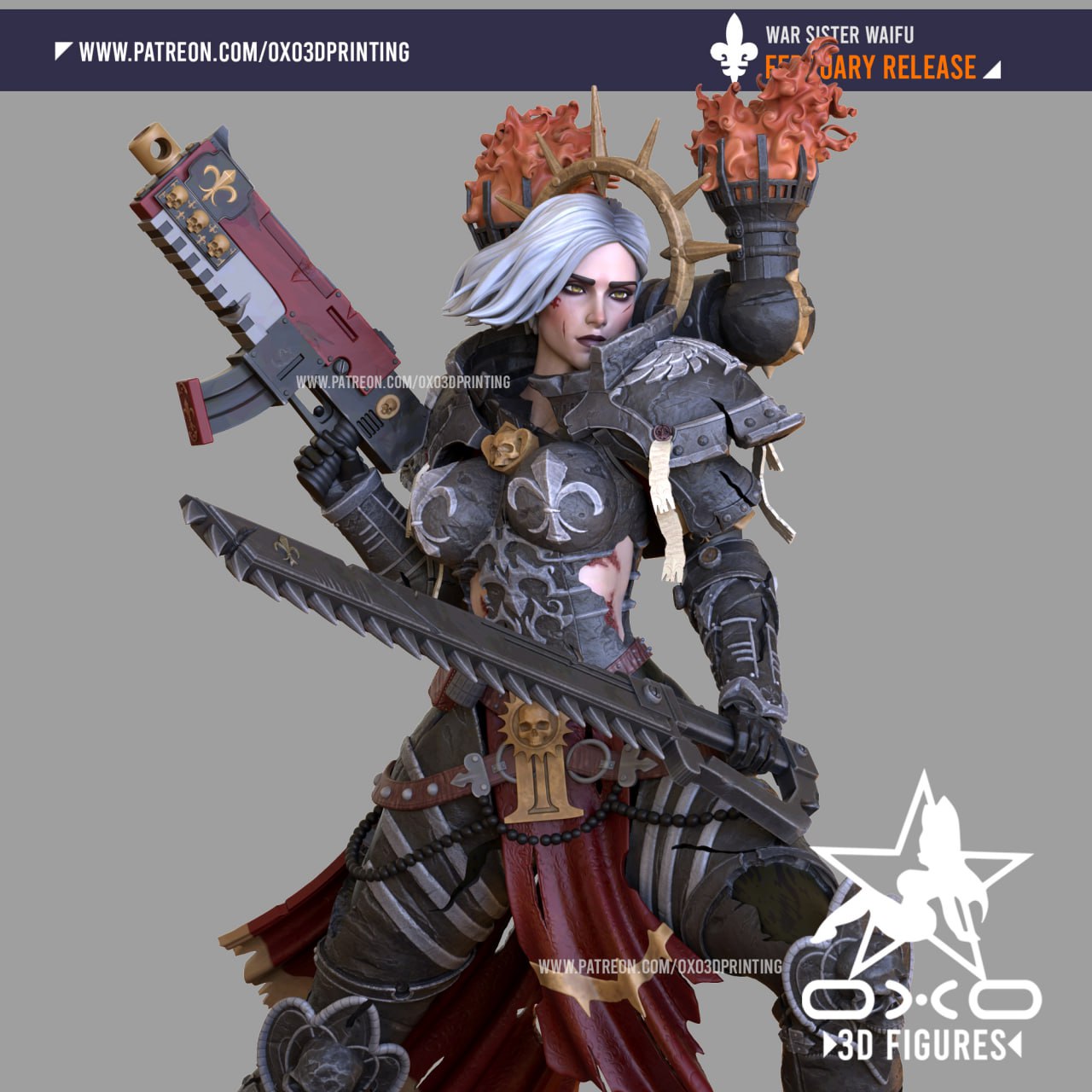 0X03D Figures - War Sister Waifu - 16cm and Miniature