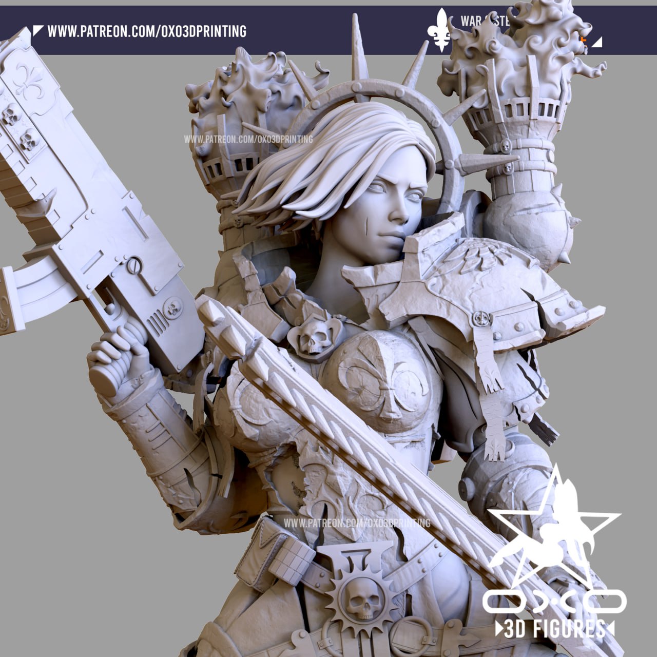 0X03D Figures - War Sister Waifu - 16cm and Miniature