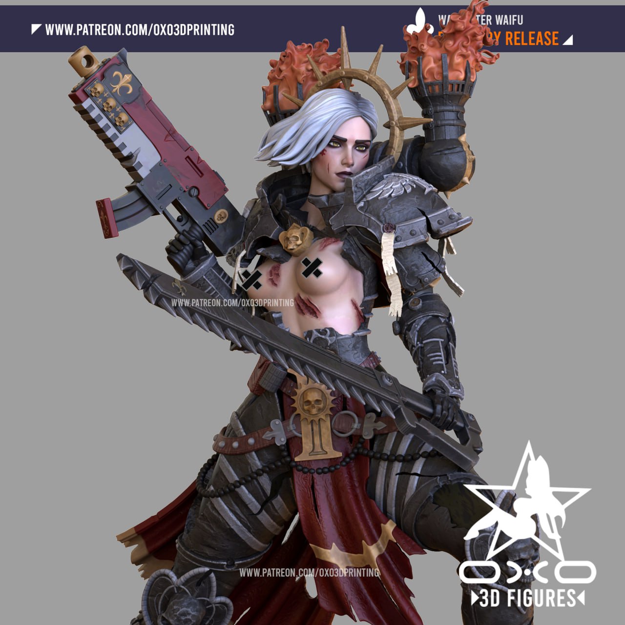 0X03D Figures - War Sister Waifu - 16cm and Miniature