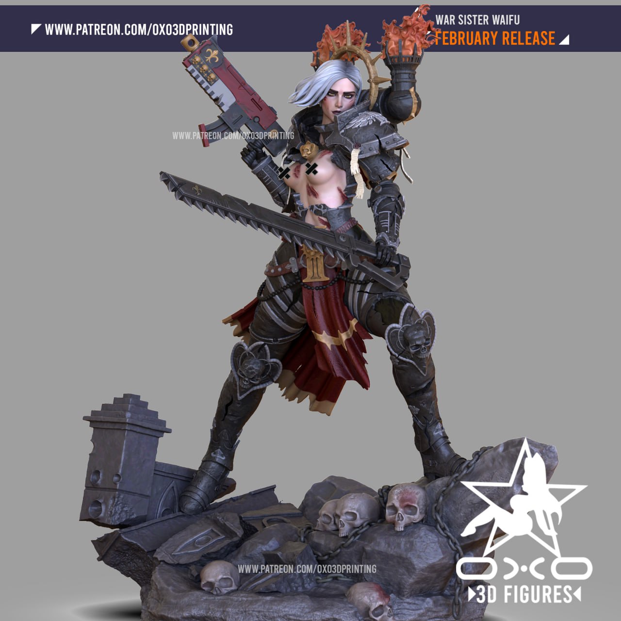0X03D Figures - War Sister Waifu - 16cm and Miniature