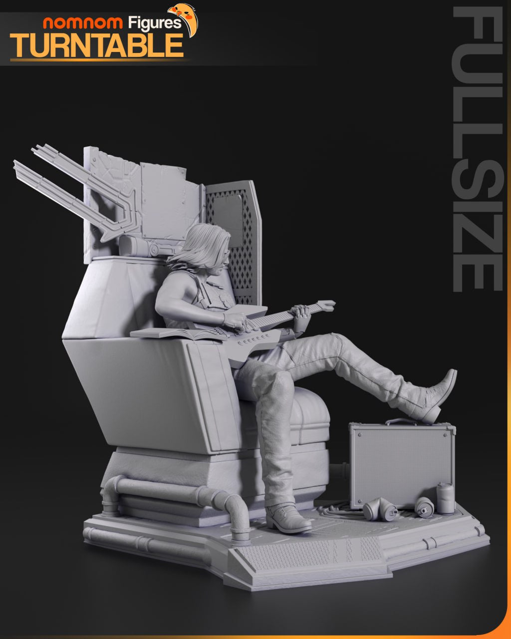 NomNom Figures - Jhonny SIlverhand Cyberpunk 75mm, 179mm