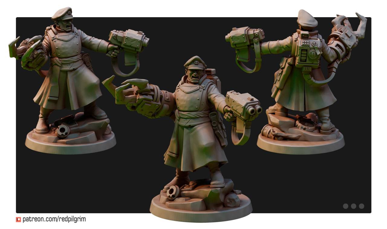 Red Pilgrim Miniatures - Sebastian Yarick, Commissar Imperial Guard- Warhammer 40K
