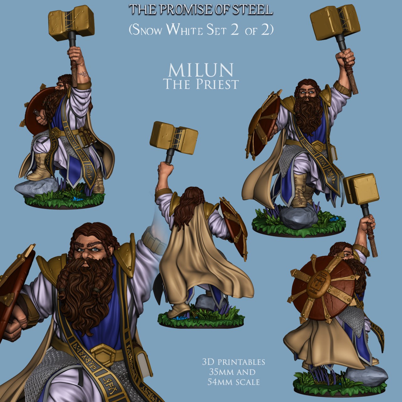 Ronin Arts - Milun Dwarf Cleric - 2025 January