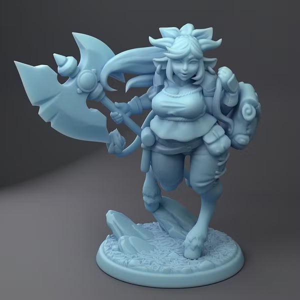 Twin Goddess Miniatures - Belle, the Holstaur Fighter - 2022 April