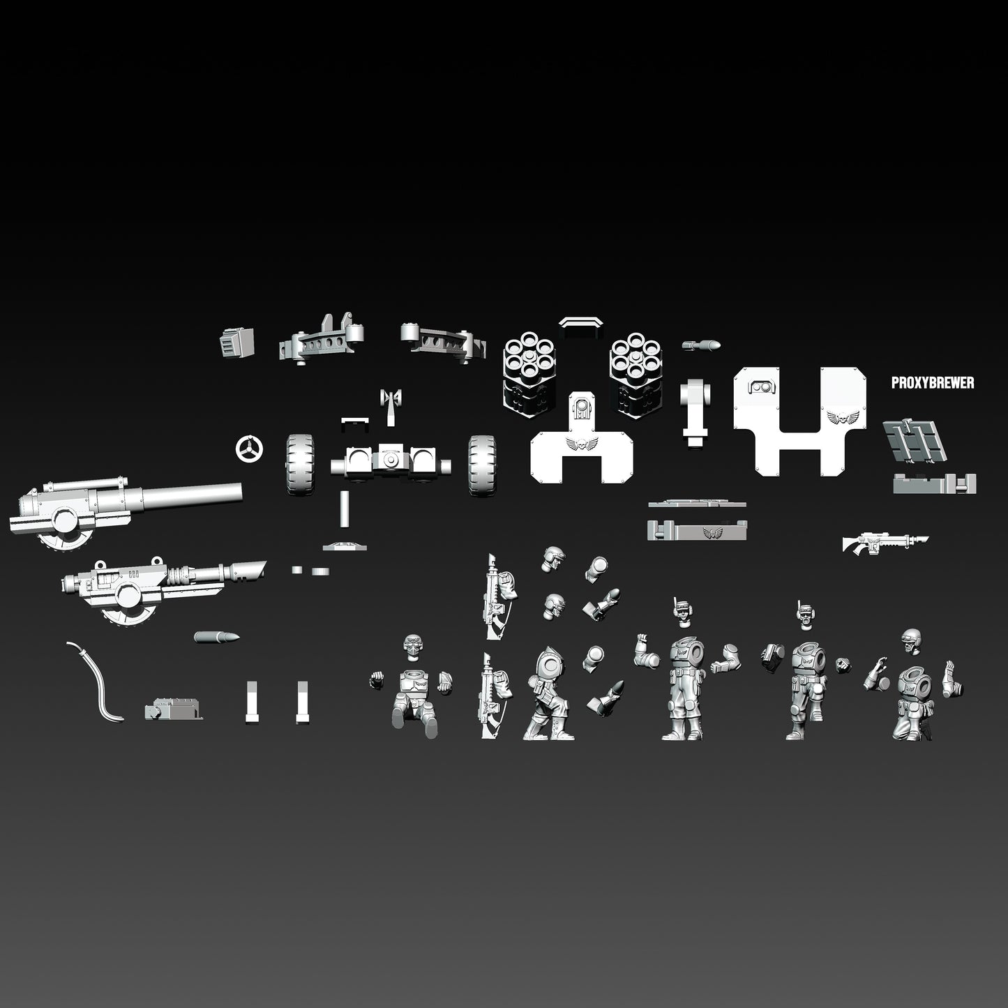 Proxybrewer - Heavy Long Weapon Artillery, Astra Militarum ,Warhammer 40K