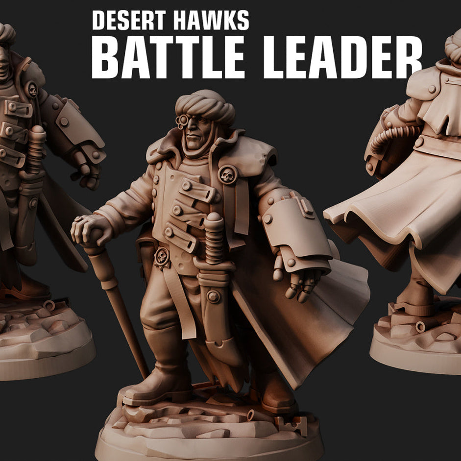 Red Pilgrim Miniatures - Deset Hawk Battle Leader, Astra Militarum
