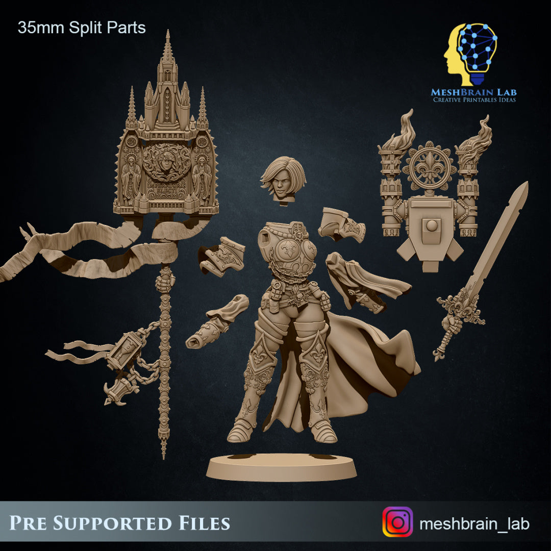 MeshBrain Lab - Battle Sister Superior Collector's edition 35mm/ 75mm & 120mm