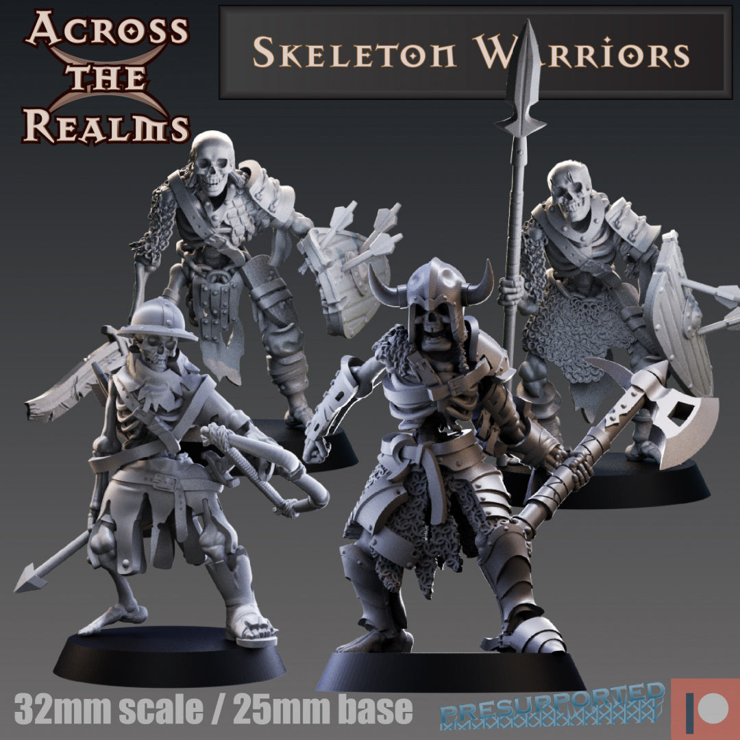 Across The Realms - Undead Skeleton Warriors (4pcs)