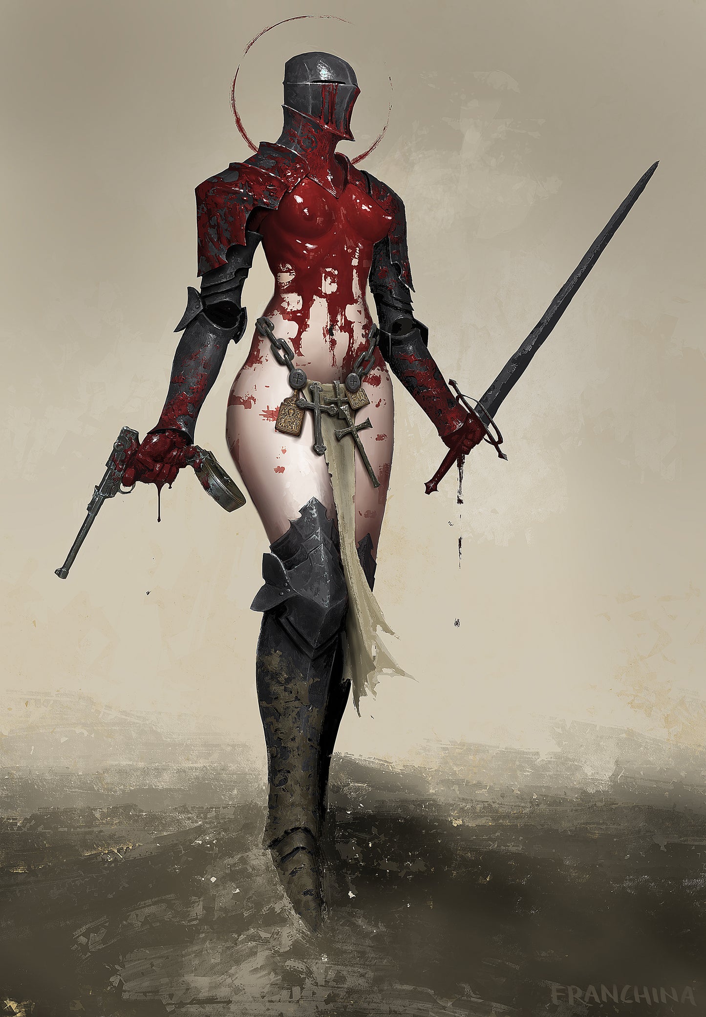 Trench Crusade - Stigmatic nun (Axe, Mace)