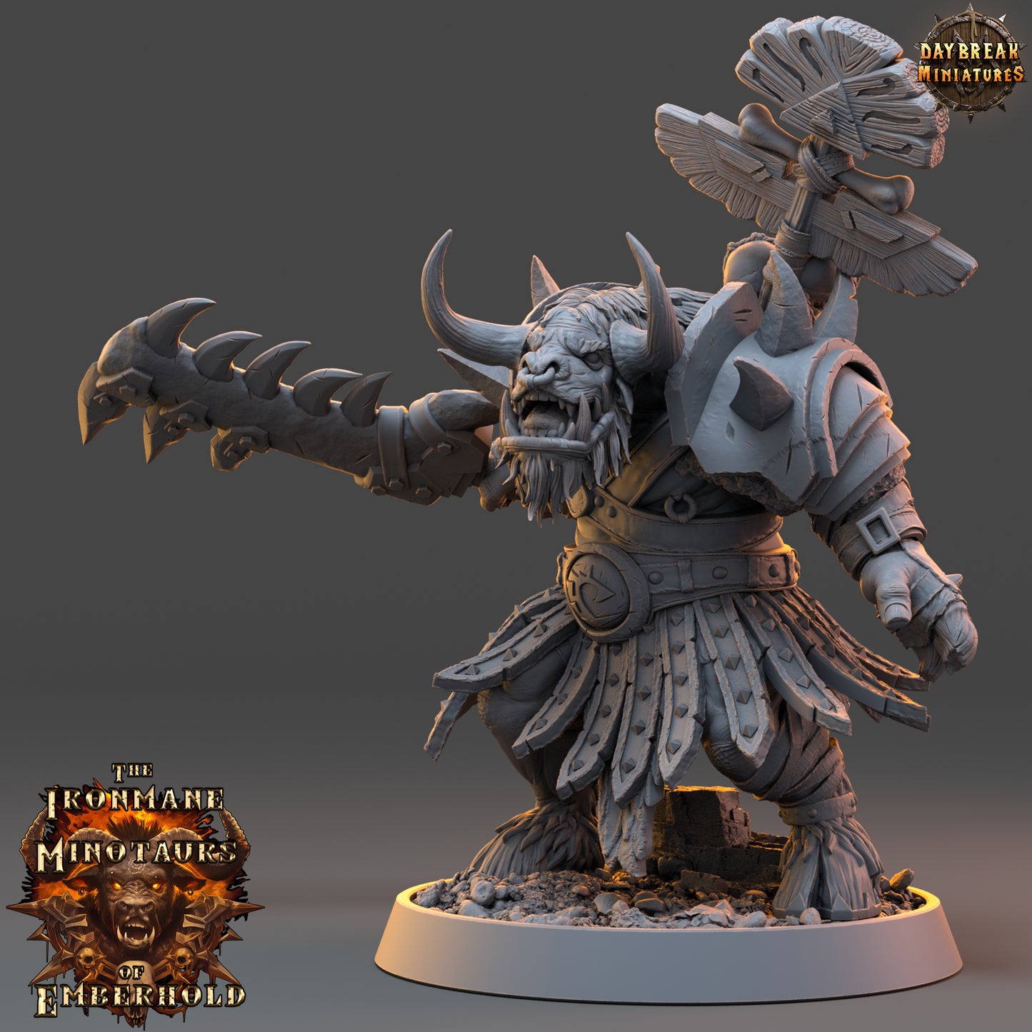 Daybreak Miniatures - The Ironmane Minotaurs of Emberhold 2024 August Release 35mm
